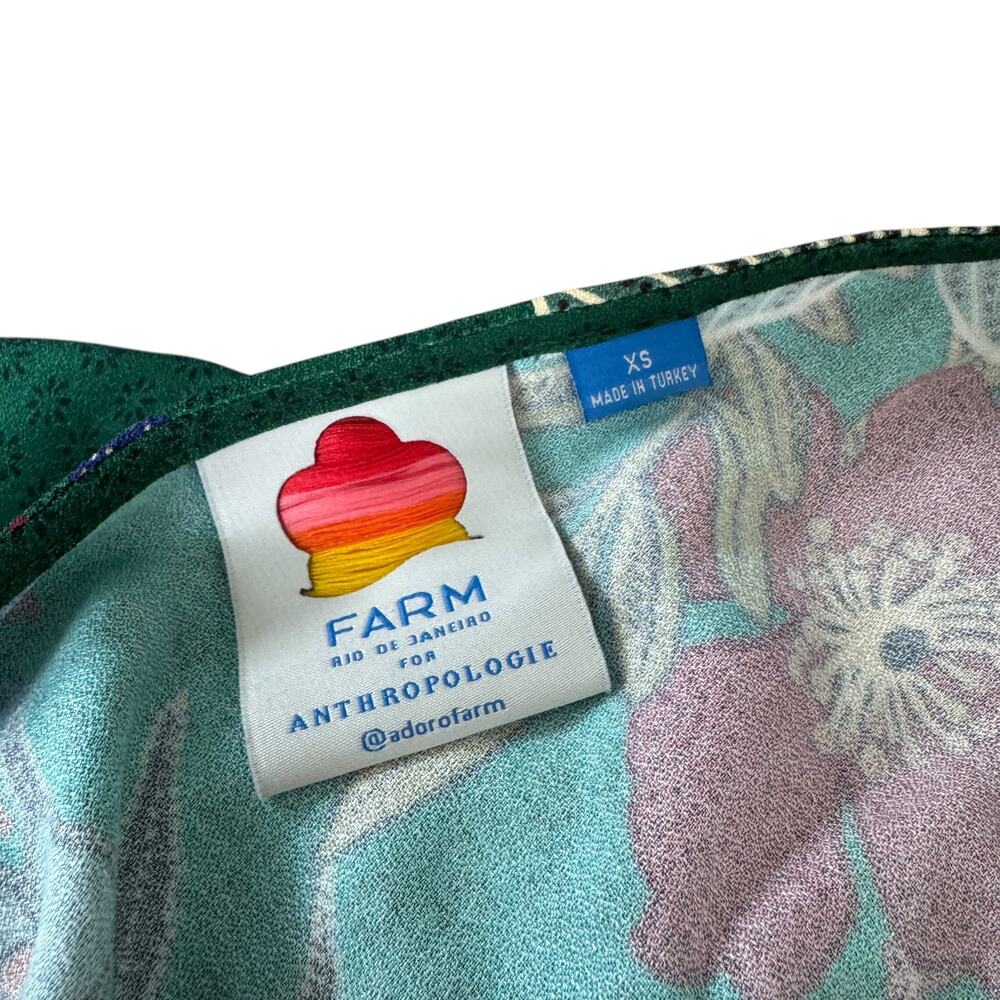 Farm Rio x Anthropologie Verdor Maxi Dress Green Floral - Picture 4 of 11